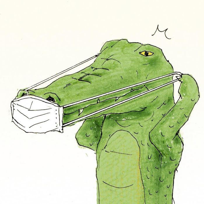 22 problèmes d’un crocodile présentés de façon hilarante par l’artiste japonais Keigo