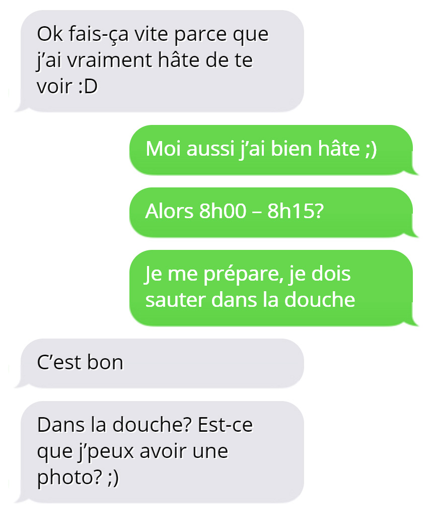 Un gars a demandé à son « coup de coeur » de lui envoyer des photos sexy d’elle dans la douche et il a eu plus que ce qu’il espérait