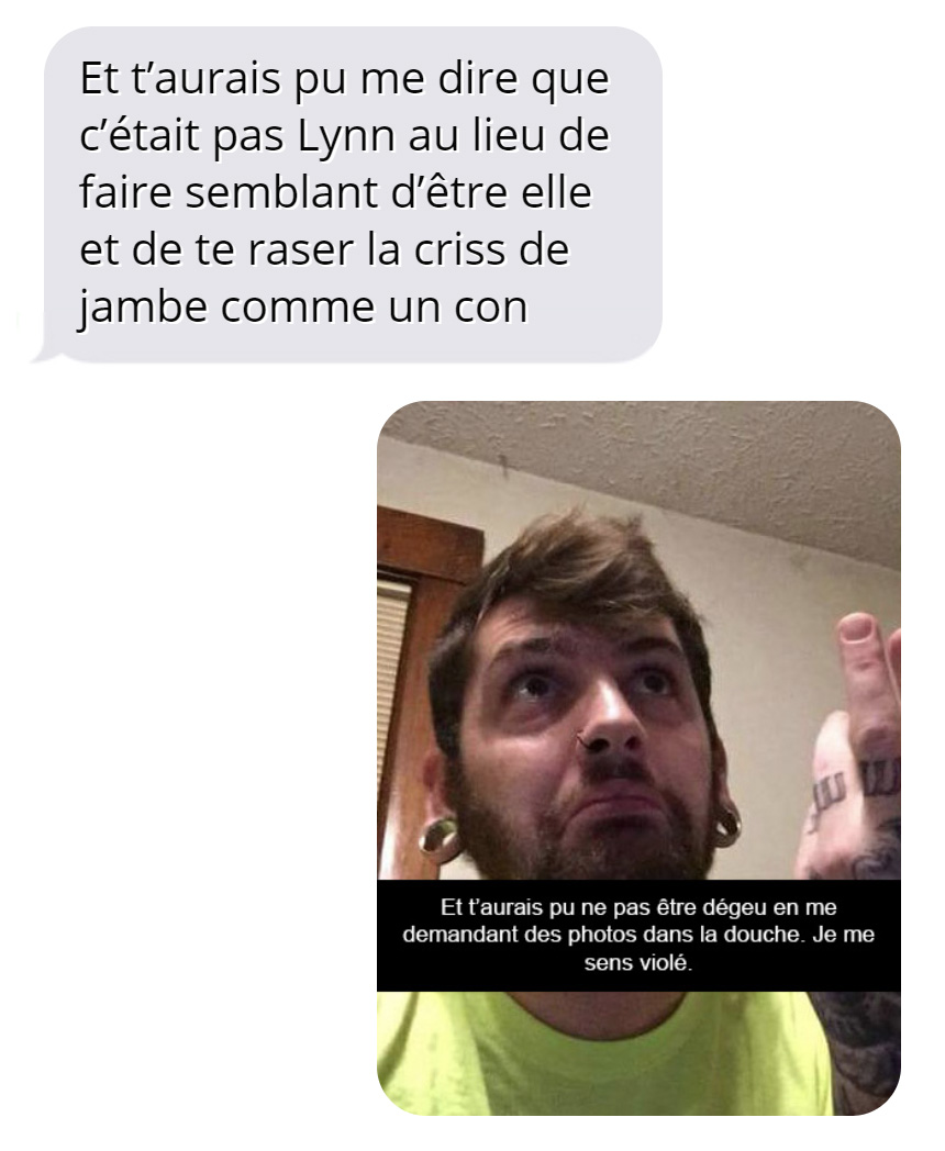 Un gars a demandé à son « coup de coeur » de lui envoyer des photos sexy d’elle dans la douche et il a eu plus que ce qu’il espérait