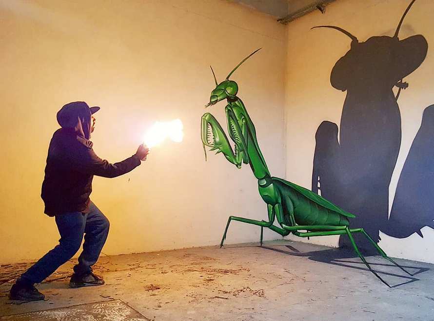 Cet artiste de rue crée des graffitis 3D qui brouillent les frontières entre l’art et la réalité et c’est plus qu’impressionnant