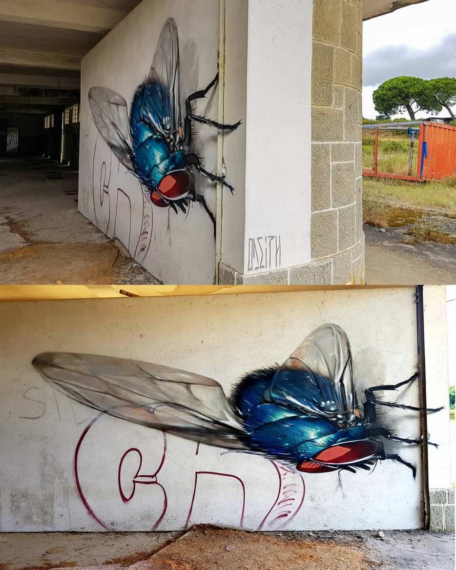 Cet artiste de rue crée des graffitis 3D qui brouillent les frontières entre l’art et la réalité et c’est plus qu’impressionnant