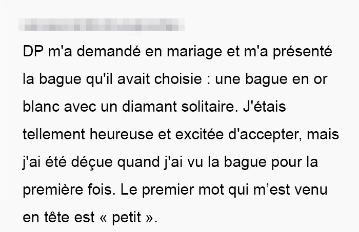 Cette femme a humilié son fiancé après avoir découvert combien sa bague avait coûté