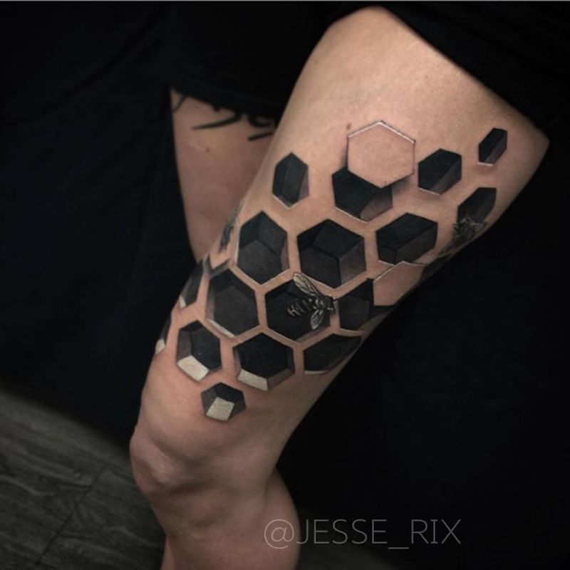 Ce tatoueur transforme la peau de ses clients en scènes 3D hallucinantes (21 images)
