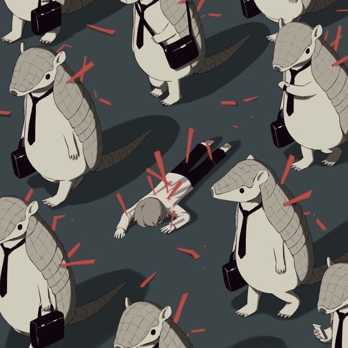 33 puissantes illustrations par un artiste japonais qui va vous faire réfléchir (nouvelles images)