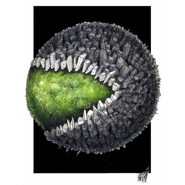 20 illustrations d’une franchise brutale par Angel Boligán qui montrent ce qui cloche avec la société moderne