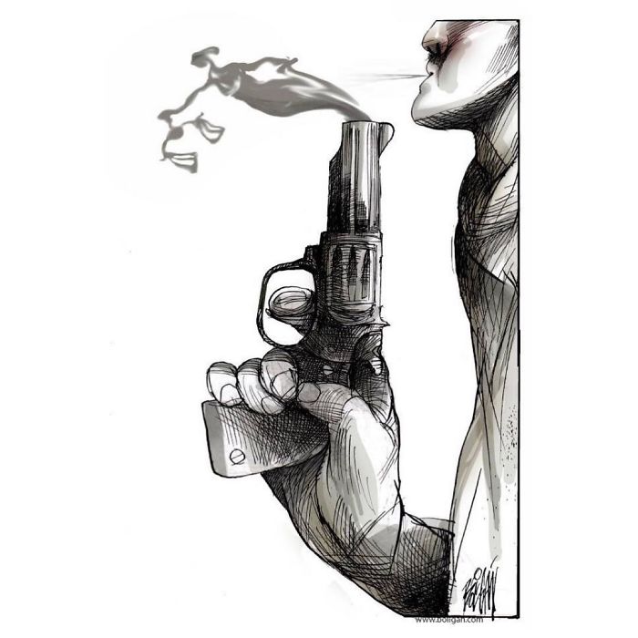 20 illustrations d’une franchise brutale par Angel Boligán qui montrent ce qui cloche avec la société moderne