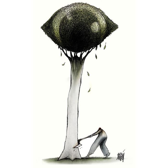 20 illustrations d’une franchise brutale par Angel Boligán qui montrent ce qui cloche avec la société moderne