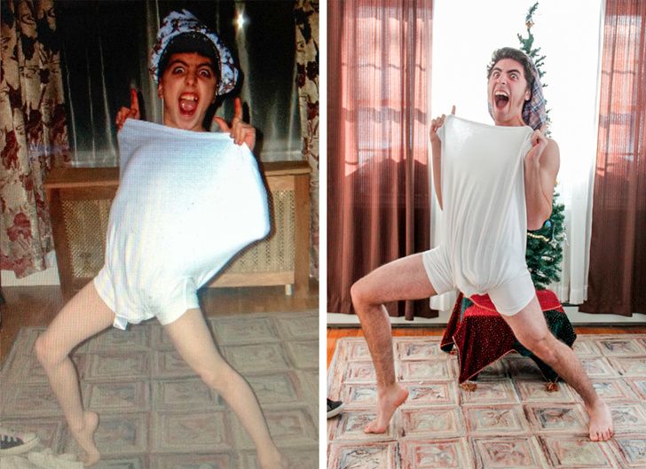 25 fois où des gens ont recréé leurs photos d’enfance et nous ont fait pleurer de rire