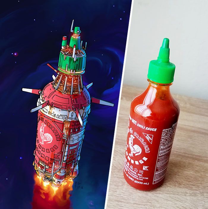 Cet artiste transforme des objets ordinaires en conceptions de vaisseaux spatiaux et le résultat est hors de ce monde (18 images)