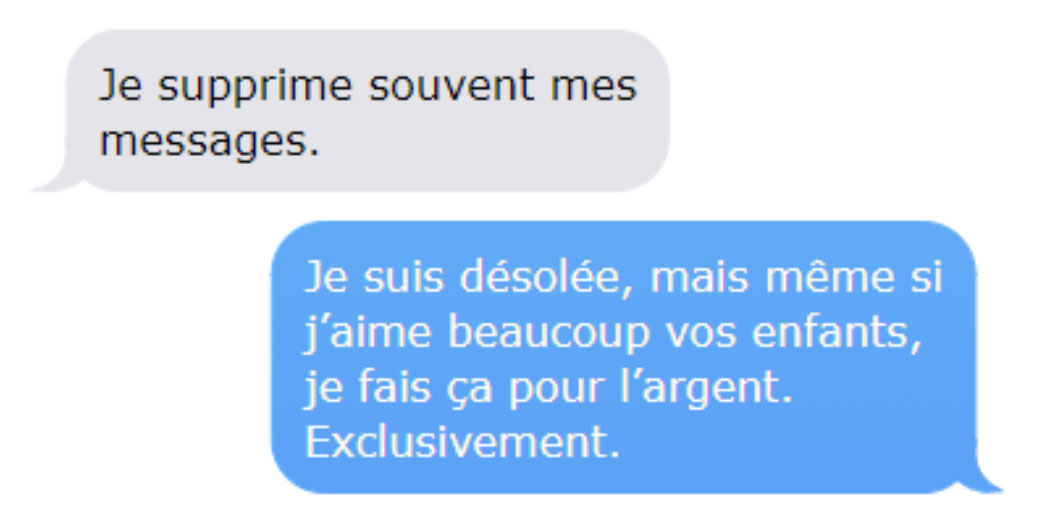 Une mère refuse de payer la baby-sitter parce qu’elle a eu « de la glace gratuite et une journée de plaisir », alors elle lui montre ses textos « supprimés »
