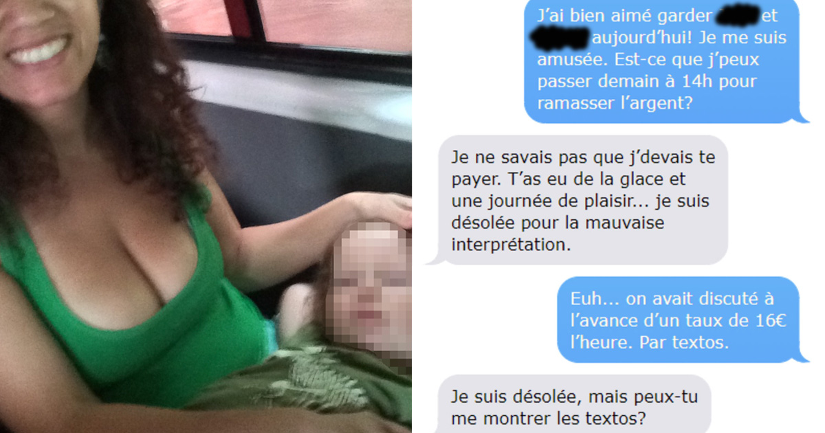 Une maman a refusé de payer la baby-sitter parce qu’elle a eu « de la glace gratuite et une journée de plaisir », alors elle lui a montré ses textos « supprimés »