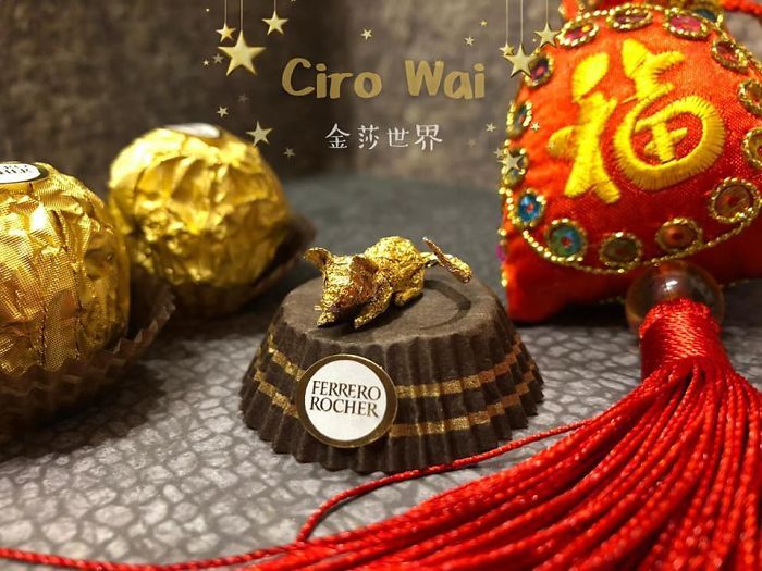 Cet artiste chinois crée de minuscules sculptures à l’aide d’emballages Ferrero Rocher (28 images)