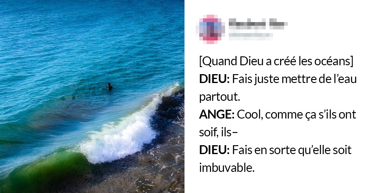 Des gens ont imaginé à quoi Dieu pensait quand il a créé des choses spécifiques et c’est hilarant