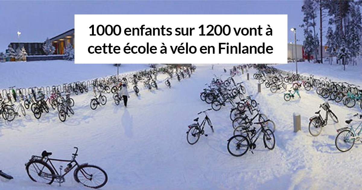 En Finlande, les enfants continuent d’aller à l’école à vélo même lorsqu’il fait -17 °C et c’est une leçon pour nous tous