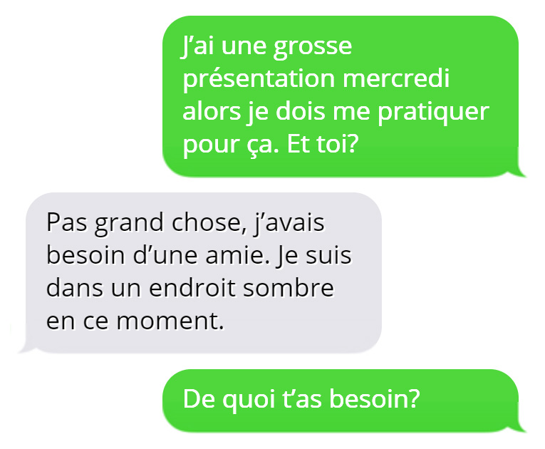 Ce dernier échange de textos entre une femme et son ami avant qu’il ne s’enlève la vie est un rappel douloureux qu’il faut prendre soin de nos amis