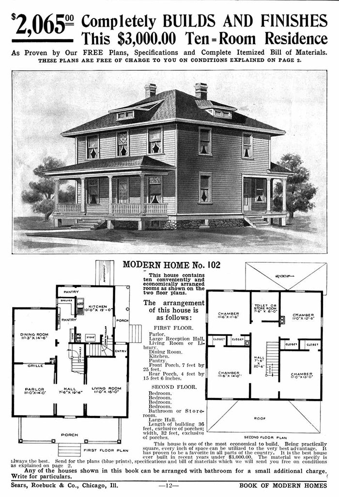 Les gens avaient l’habitude de commander des « maisons en kit » d’un catalogue Sears du début des années 1900 et certaines sont toujours debout