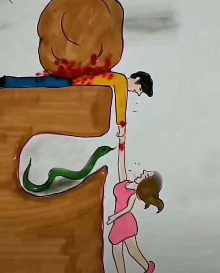 Quelqu’un a expliqué pourquoi il arrive souvent aux couples de ne pas se comprendre en une seule illustration