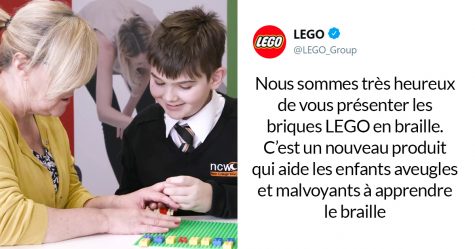 LEGO dévoile des briques en braille pour les enfants aveugles et malvoyants