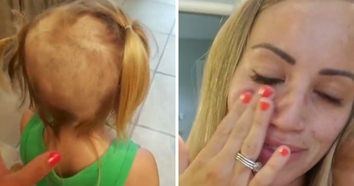 Cette maman a fondu en larmes après que son fils a trouvé un rasoir électrique et a rasé les cheveux de ses soeurs et les siens