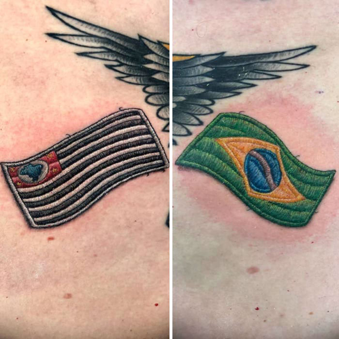 33 tatouages broderie qui ont apporté la célébrité à cet artiste brésilien