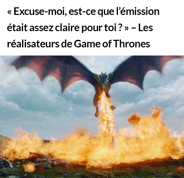 16 meilleures blagues sur Game of Thrones, saison 8 