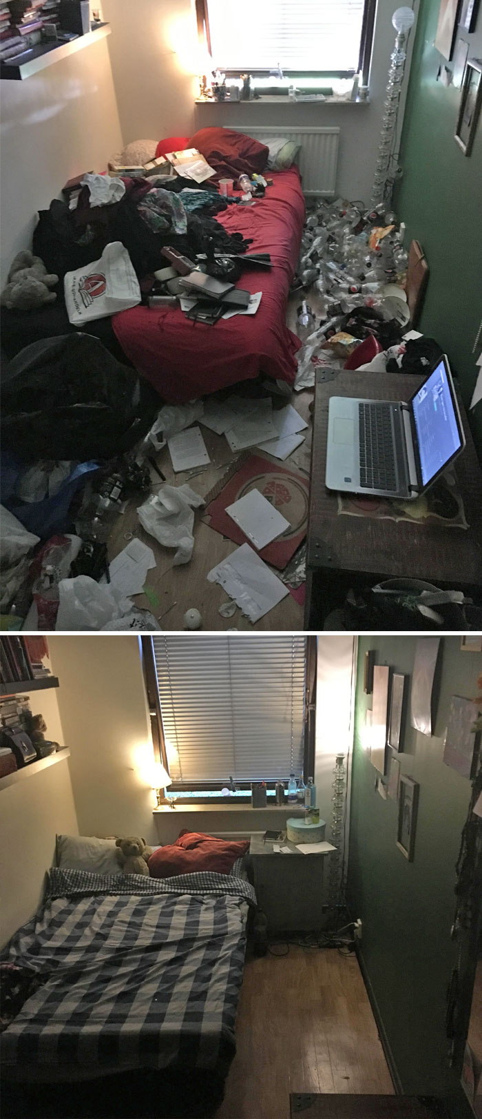 22 photos avant et après de chambres de personnes souffrant de dépression