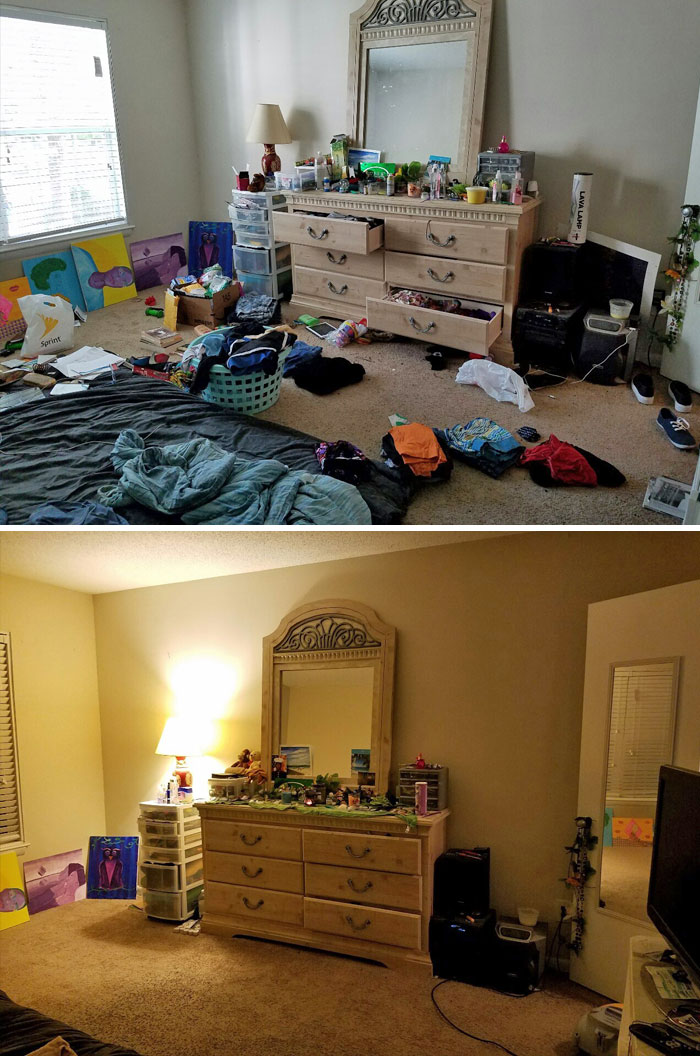 22 photos avant et après de chambres de personnes souffrant de dépression
