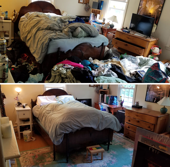 22 photos avant et après de chambres de personnes souffrant de dépression