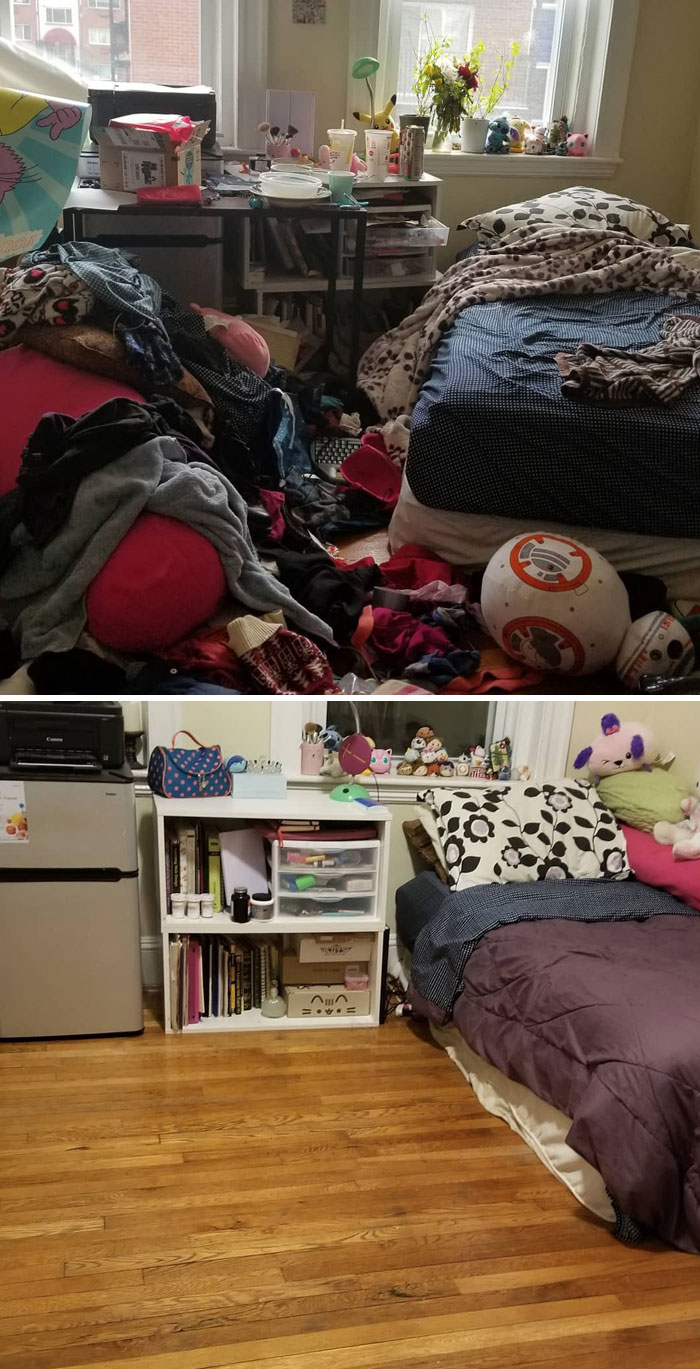 22 photos avant et après de chambres de personnes souffrant de dépression