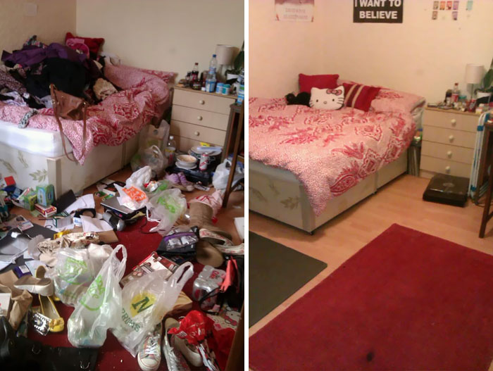 22 photos avant et après de chambres de personnes souffrant de dépression