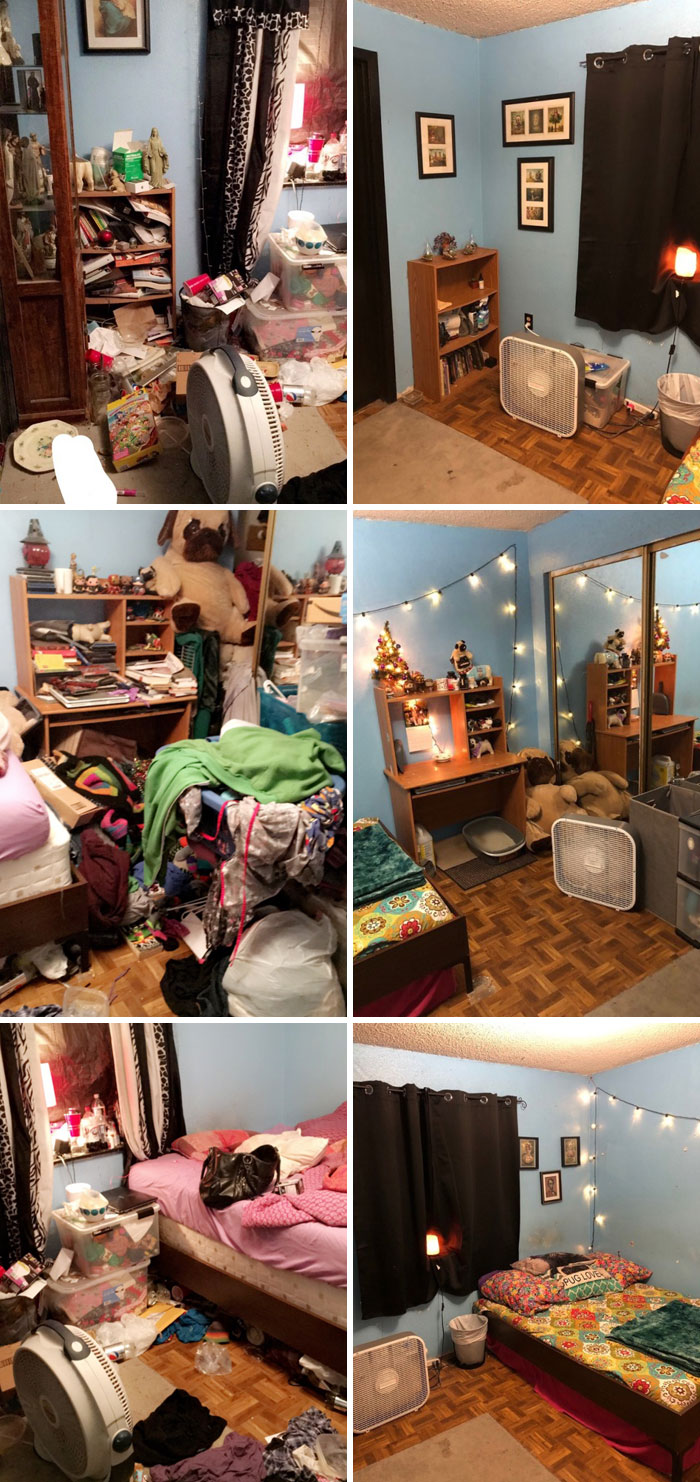 22 photos avant et après de chambres de personnes souffrant de dépression