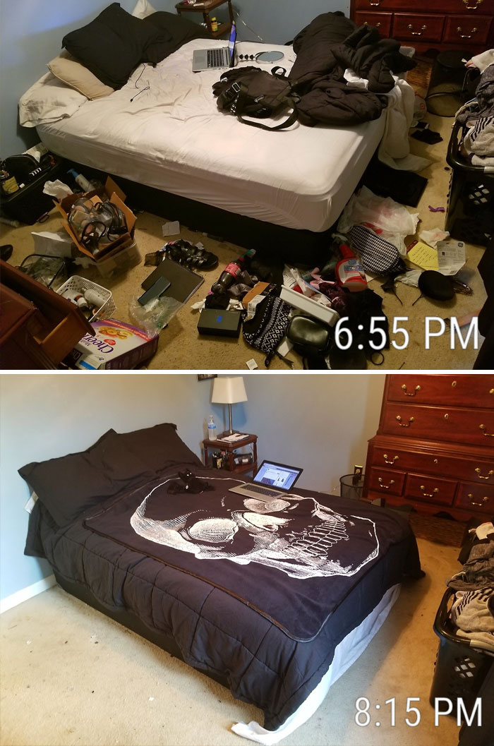 22 photos avant et après de chambres de personnes souffrant de dépression