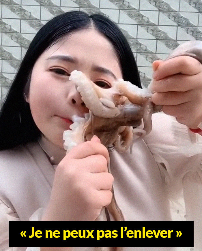 Une pieuvre attaque une femme qui a essayé de la manger vivante