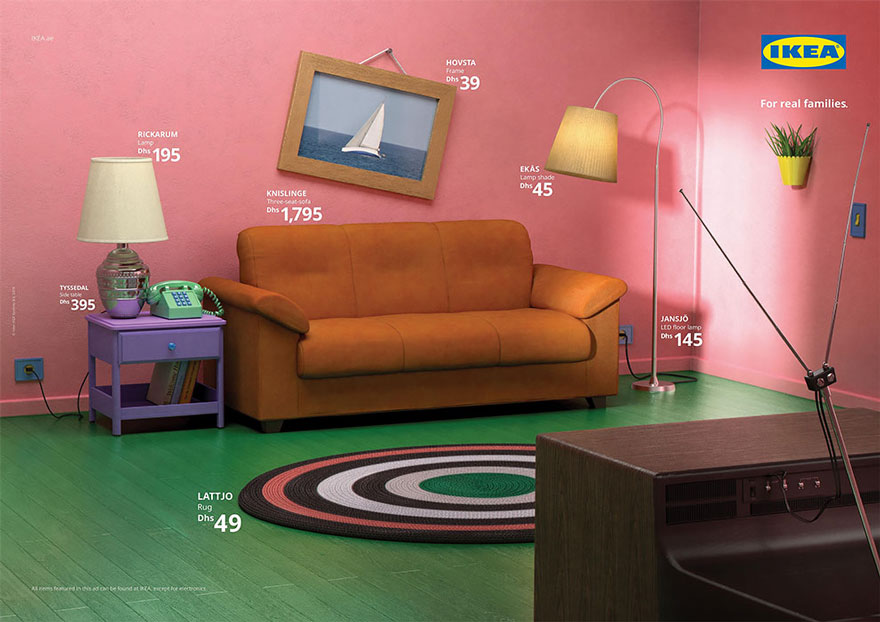 IKEA a recréé les salons célèbres des Simpson, Friends et Stranger Things avec ses produits