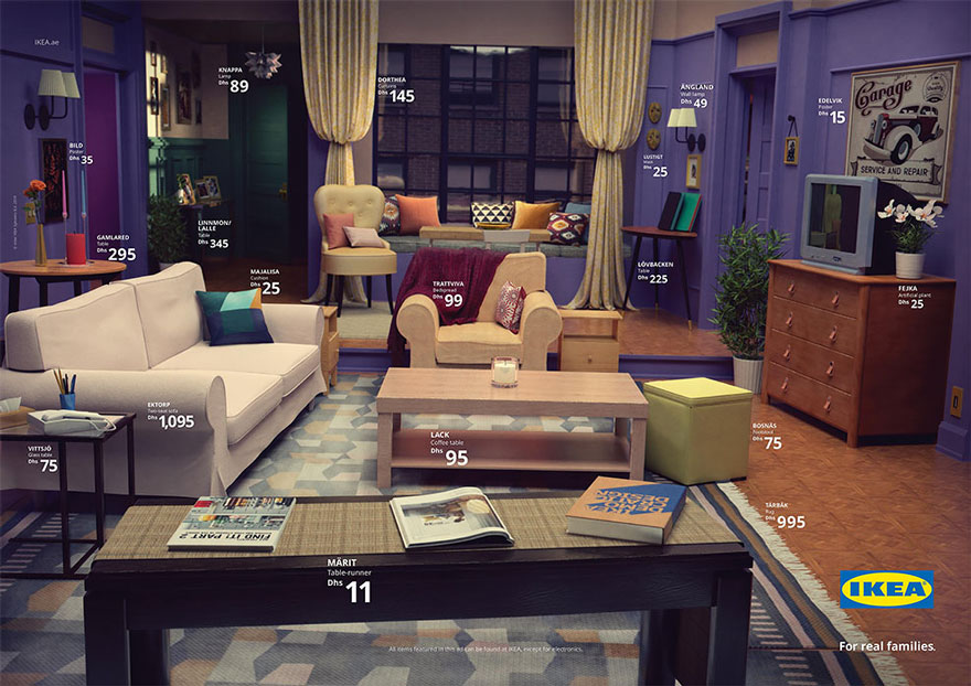 IKEA a recréé les salons célèbres des Simpson, Friends et Stranger Things avec ses produits
