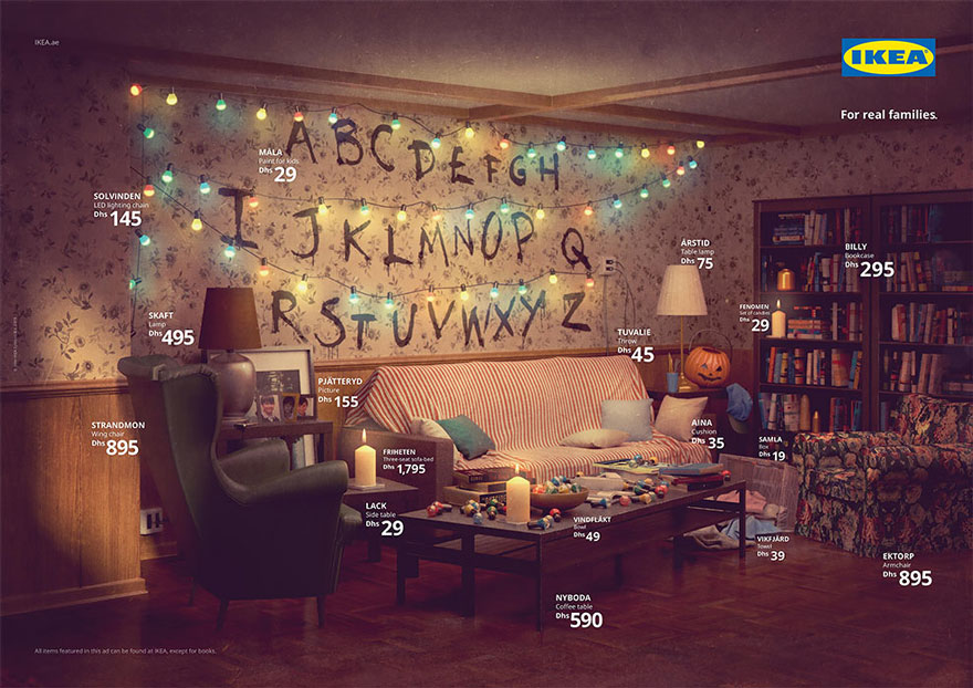 IKEA a recréé les salons célèbres des Simpson, Friends et Stranger Things avec ses produits
