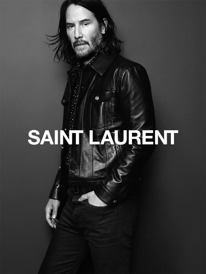 Keanu Reeves est le nouveau visage de la gamme pour hommes de Saint Laurent et les internautes adorent