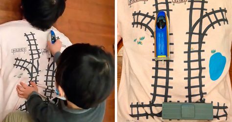 Ce papa a créé un t-shirt qui motive son enfant à lui donner un massage