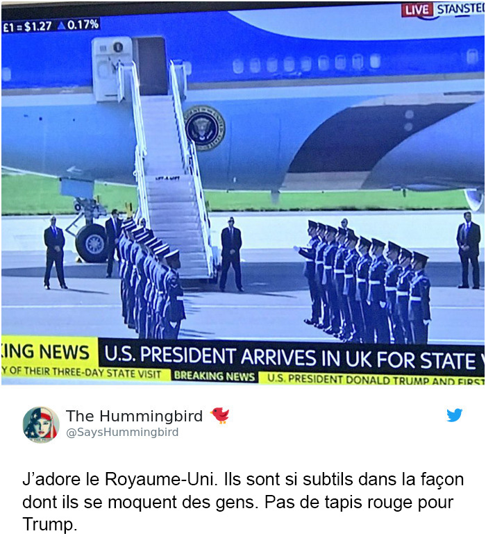 14 meilleures blagues sur la visite de Trump au Royaume-Uni