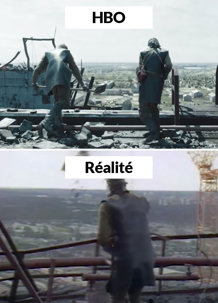 20 comparaisons côte à côte du vrai Tchernobyl vs celui présenté dans l’émission de HBO