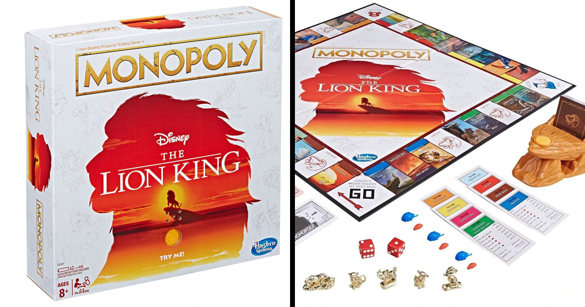 Tu peux maintenant jouer à l’édition « Le Roi lion » de Monopoly