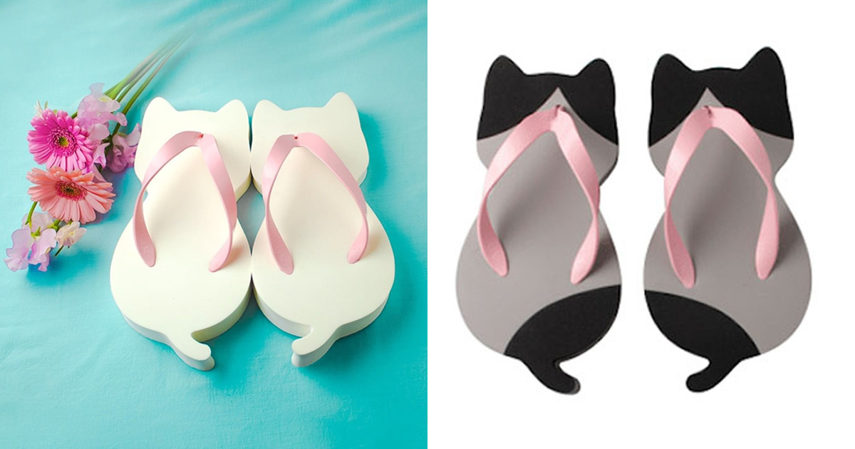 Ces sandales en forme de chat ont été créées par une entreprise japonaise et elles sont adorables