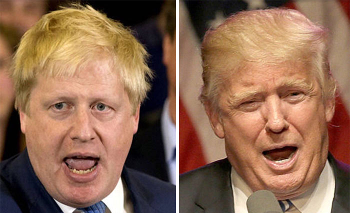 Des gens ont placé Trump et Boris Johnson côte à côte et la ressemblance est frappante (9 images)