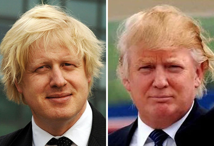 Des gens ont placé Trump et Boris Johnson côte à côte et la ressemblance est frappante (9 images)
