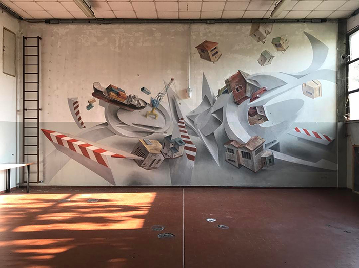 Ce graffeur étonne les passants avec ses dessins abstraits en 3D