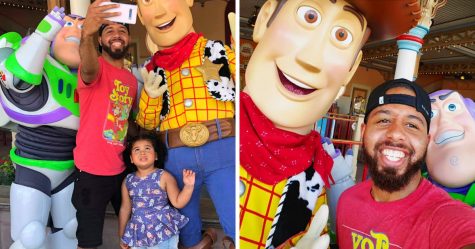 Ce papa était plus excité que sa fille de rencontrer Woody et Buzz à Disneyland