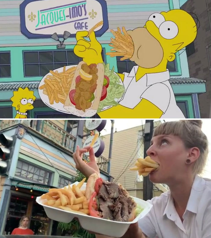 Deux touristes suisses ont recréé l’épisode des Simpson du tour gastronomique de Homer dans 54 restaurants de La Nouvelle-Orléans scène par scène