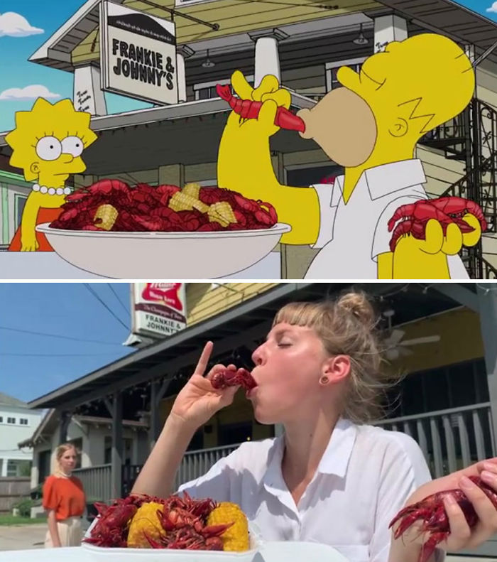 Deux touristes suisses ont recréé l’épisode des Simpson du tour gastronomique de Homer dans 54 restaurants de La Nouvelle-Orléans scène par scène