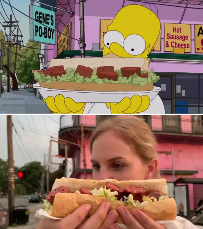 Deux touristes suisses ont recréé l’épisode des Simpson du tour gastronomique de Homer dans 54 restaurants de La Nouvelle-Orléans scène par scène