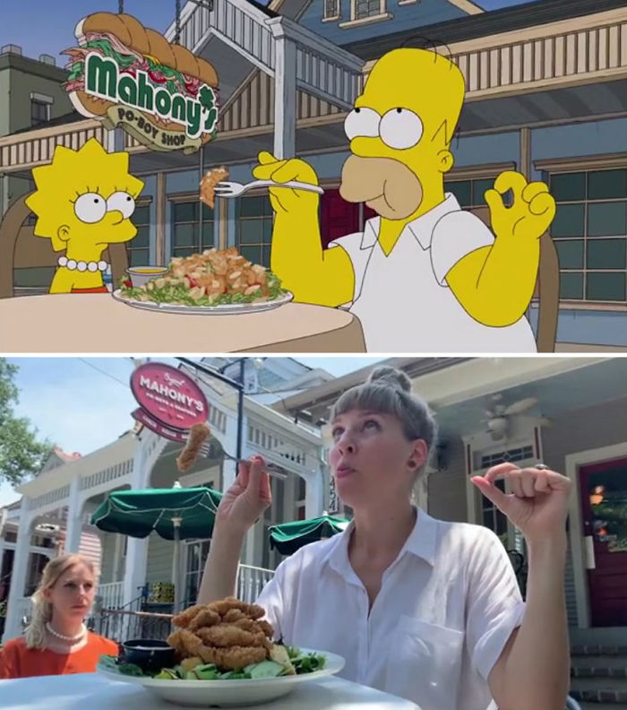 Deux touristes suisses ont recréé l’épisode des Simpson du tour gastronomique de Homer dans 54 restaurants de La Nouvelle-Orléans scène par scène